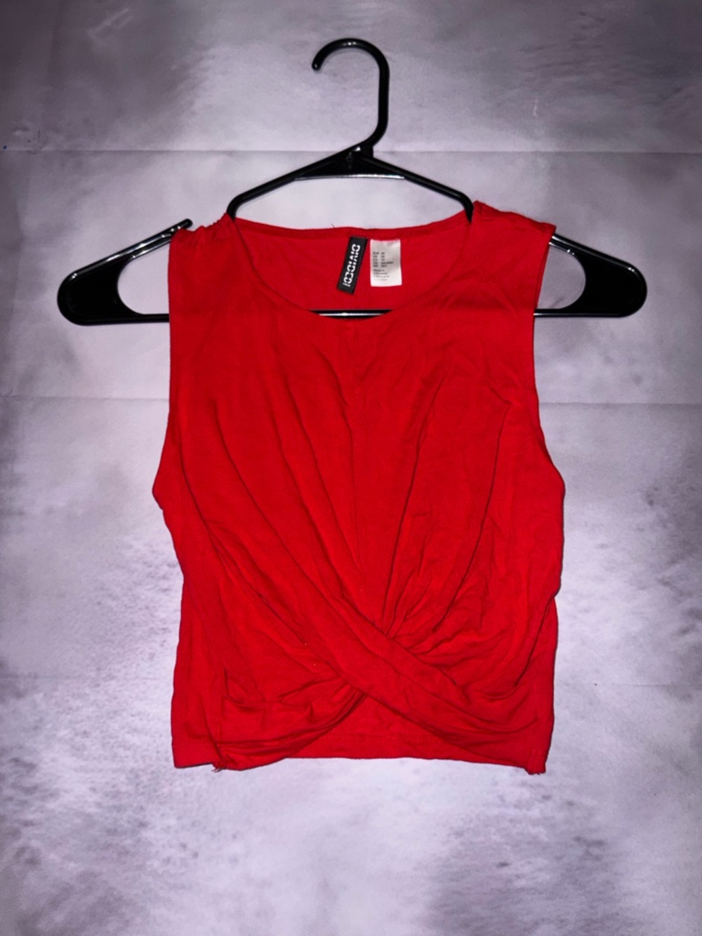H&M Red Twist-Front Sleeveless Tank